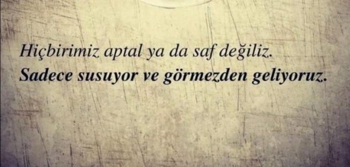 Her şeyin farkındayım ama hiçbir şey umrumda değil dediniz mi?