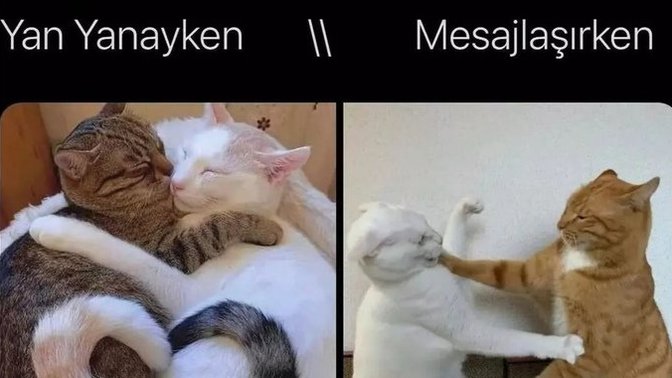 Mesajlaşırken /yanyanayken sizdemi böylesiniz?