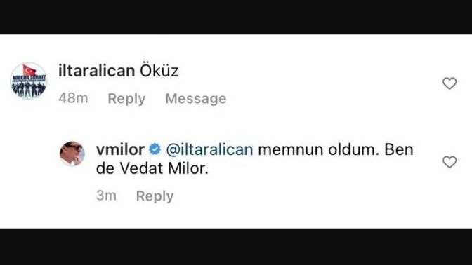 Vedat Milor, kendisine "Öküz" diyen takipçisine kapak gibi cevap verdi. Kaba yorumlar karşısında ne yapıyorsun?