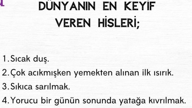 Dünyanın en keyif veren hisleri nelerdir?
