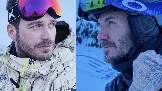 Gökten kar değil karizma yağdı! Kayak tatiline giden David Beckham mı yoksa Kıvanç Tatlıtuğ mu daha iyi çıkmış?