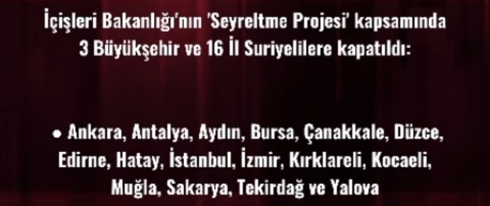 Seyreltme Projesi kapsamında 3’ü büyükşehir 19 ile Suriyelilerin girişi yasaklandı. Kararı nasıl buldunuz?