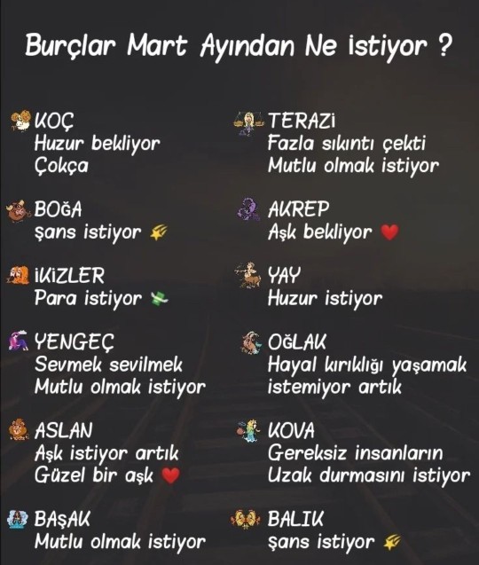 Mart ayından ne istiyorsun?