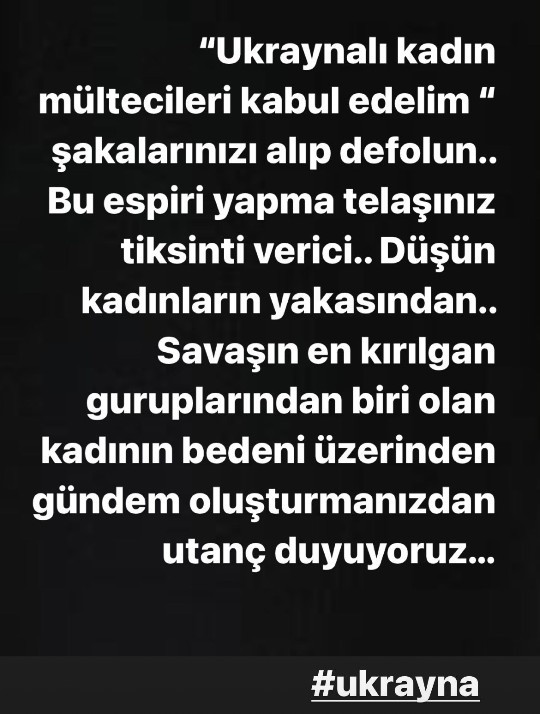 Ukraynalı kadın mültecileri kabul edelim! diyenlere, Songül Öden tepki gösterdi. Çok haklı değil mi?