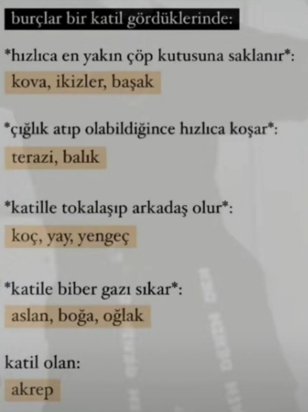 Burçlar katil görürse?