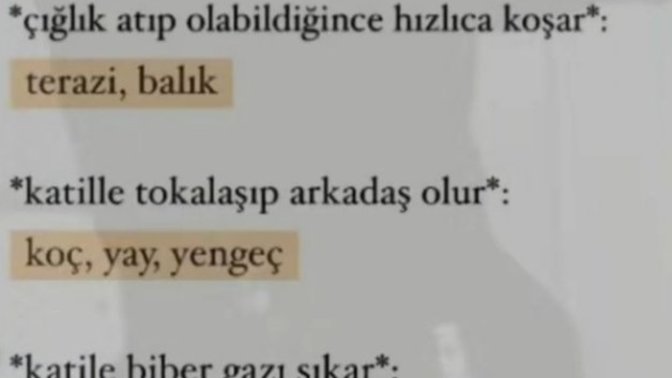 Burçlar katil görürse?