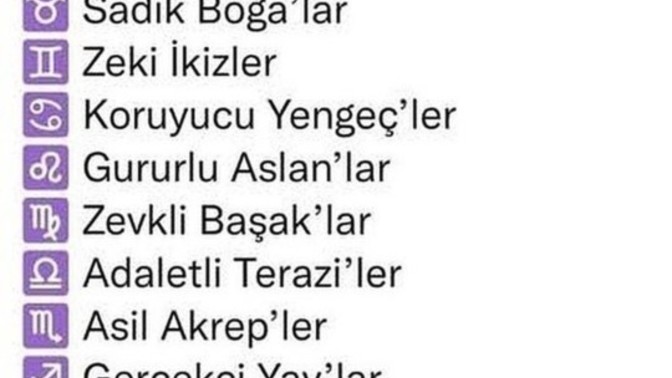Tek kelimeyle burcun nedir?