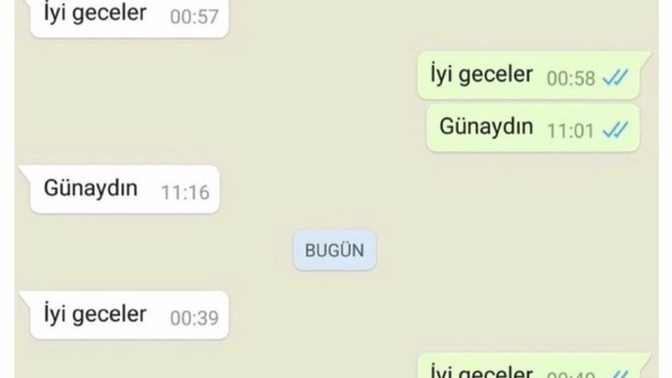Sadece sabahları günaydın, akşamları iyi geceler diyen birinden sevgili olur mu?