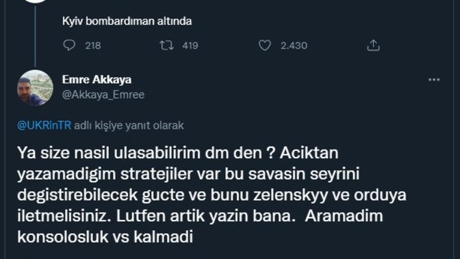 Ukrayna'ya DM'den taktik vermeye çalışan Türk kardeşimizin savaşı kazandıracak taktiği ne olabilir?