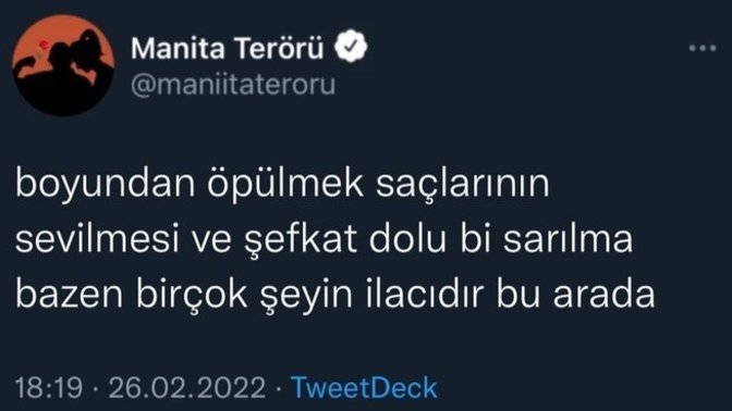 Şu an olsa bana çok iyi gelir dediğiniz şeyler var mı?