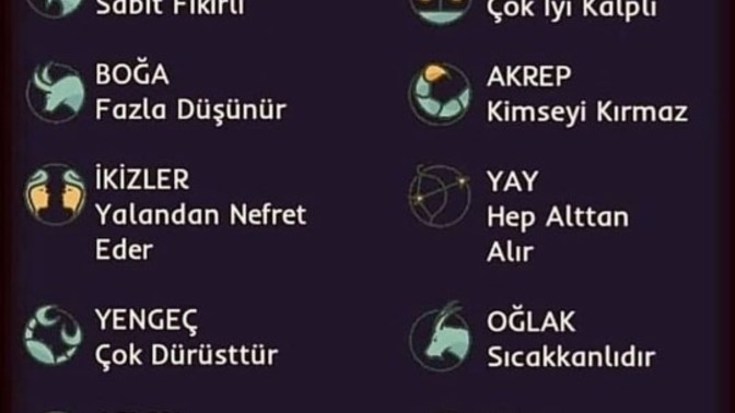 Senin burcun nedir?