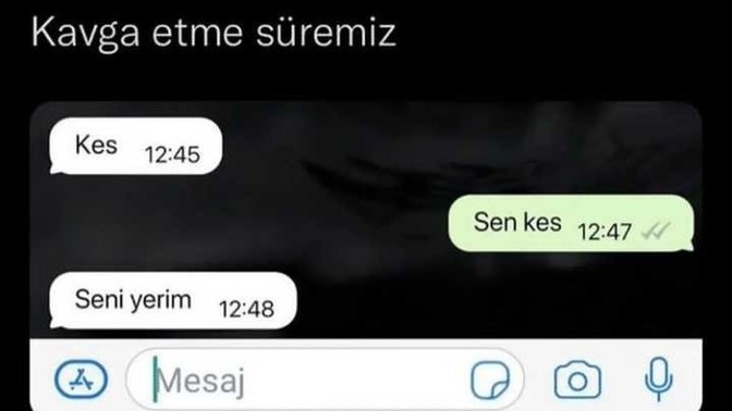 Sevgilinizle kavga etme süreniz nedir?