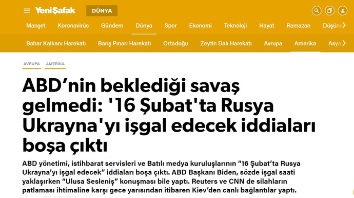 Analistlerin hepsi değil ama bazıları Ukrayna İşgal edildiği için sevinç içinde. İşgal edilmeyecek diyen haberler.