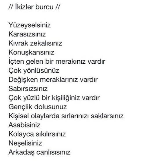 İkizler insanı hakkında düşünceleriniz ne?