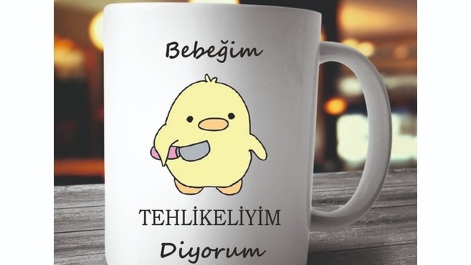 Alışverişte aldığım kupa çok tatlı değil mi :D?