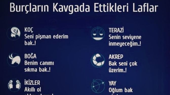 Burcunuza göre kavga da neler söylersiniz?