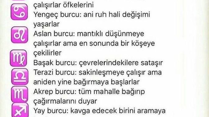 Burçlar kızgınken nasıl davranır😡😡 ?