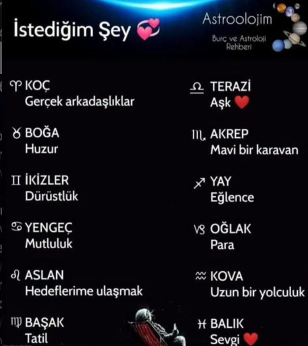 Burcuna göre sen ne istiyorsun?