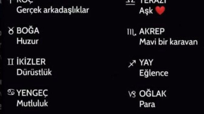 Burcuna göre sen ne istiyorsun?