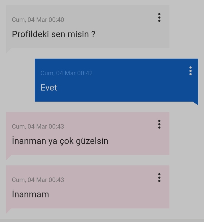 En son ne mesajı aldınız?