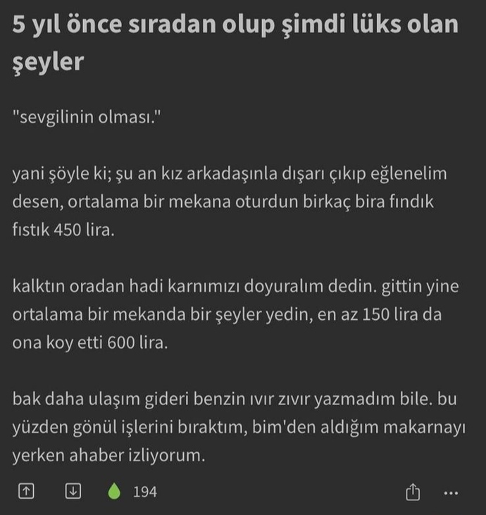 Eskiden ihtiyaç olan ama şimdi lükse giren market ürünü hangisi?