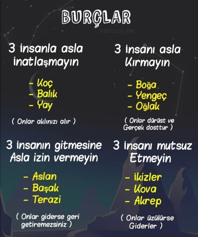 Senin burcuna ne yapmamaları gerek?