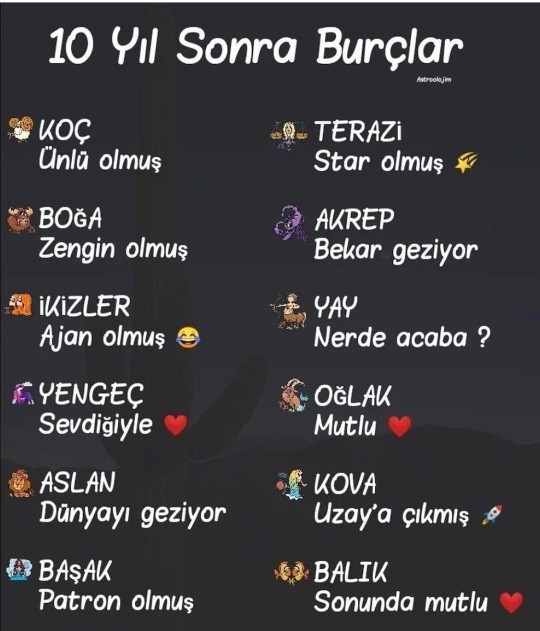 10 yıl sonra burcunun durumu ne olur?