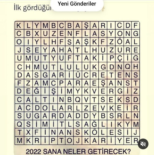 İlk gördüğün kelime nedir?