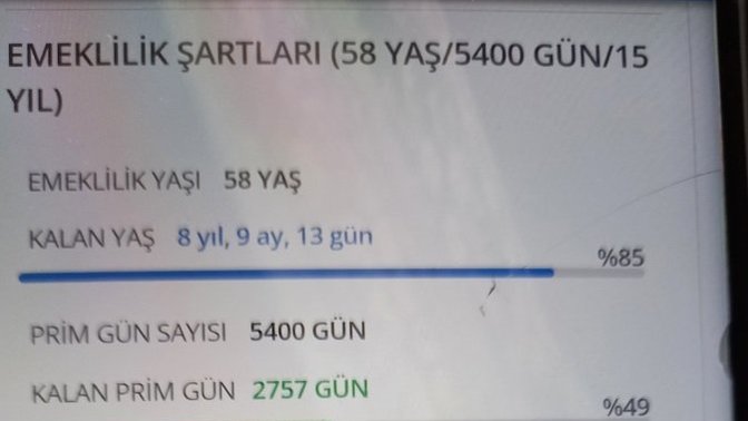 Şimdi babam ne zaman emekli olacak?