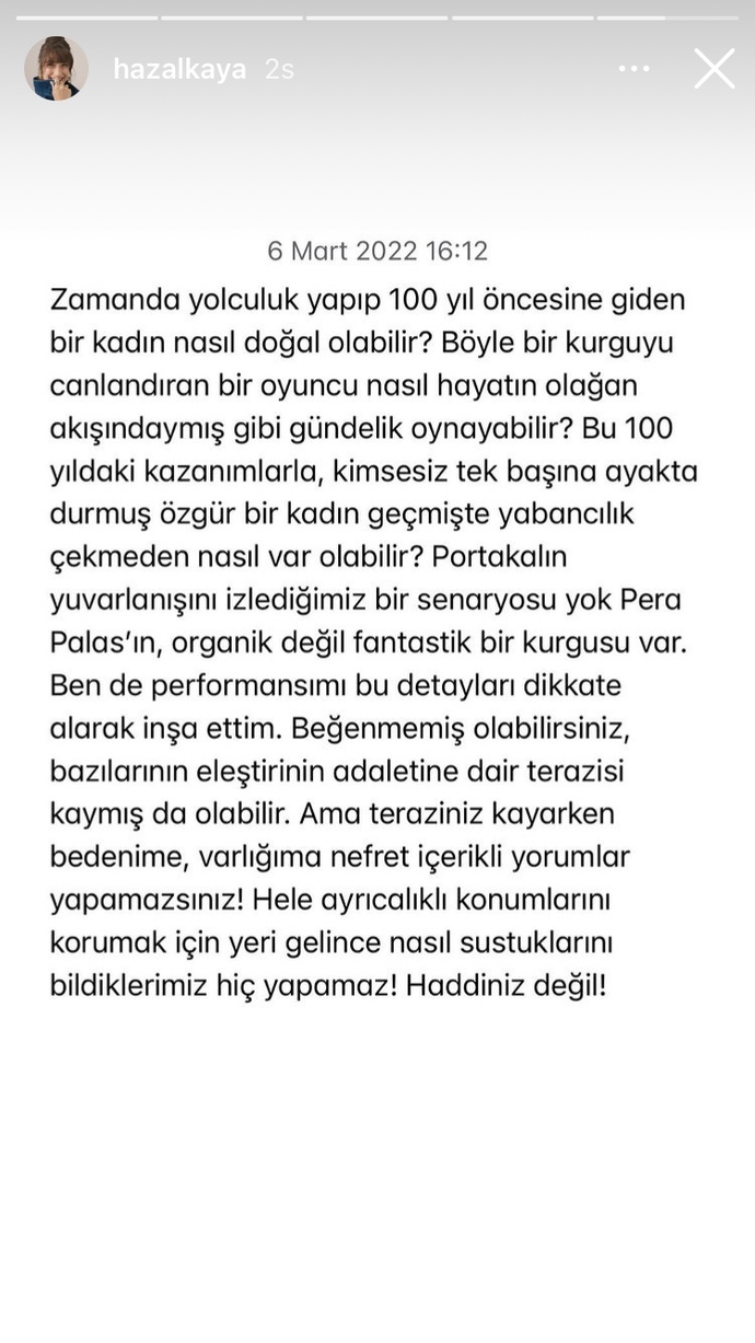 Hazal Kaya’dan Ahmet Hakan’a yanıt! Bu olayda kim haklı?