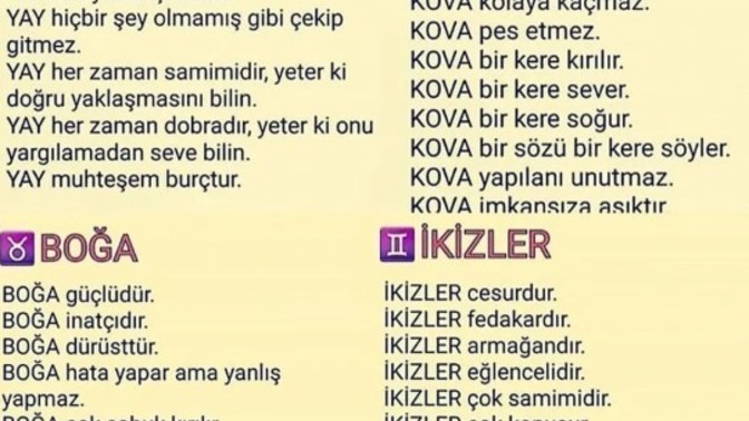Senin burcunun gizli özellikleri nelerdir?