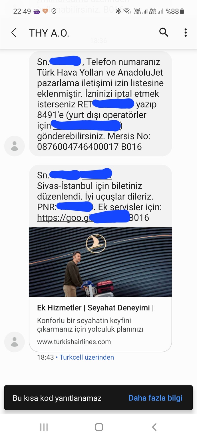 Telefonunuza gelen en son mesajda ne yazıyor?