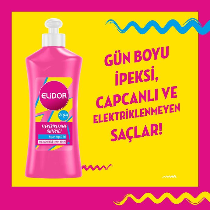 Elidor 7/24 Elektriklenme Önleyici Şekillendirici Bakım Kremi