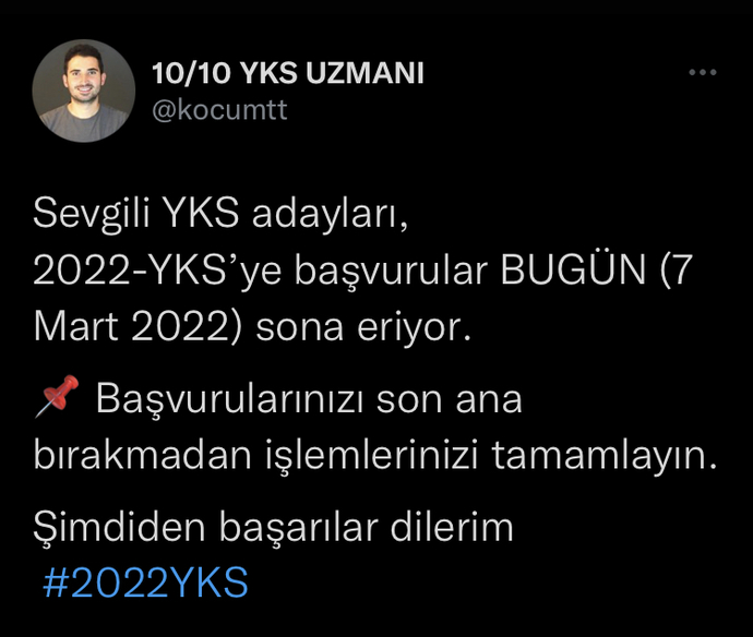 Sınava başvuru yaptın mı?