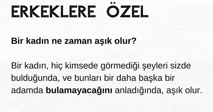 Bir kadin ne zaman asik olur?