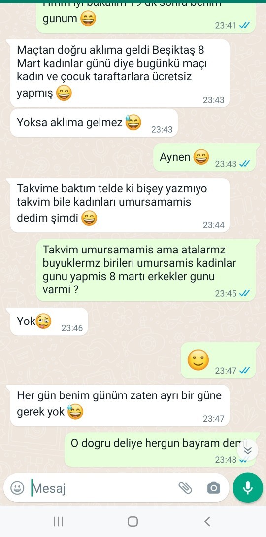 Kadinlar gununde ayrilik?