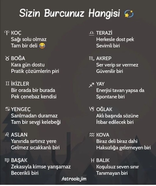 Burcunuz hangisidir?