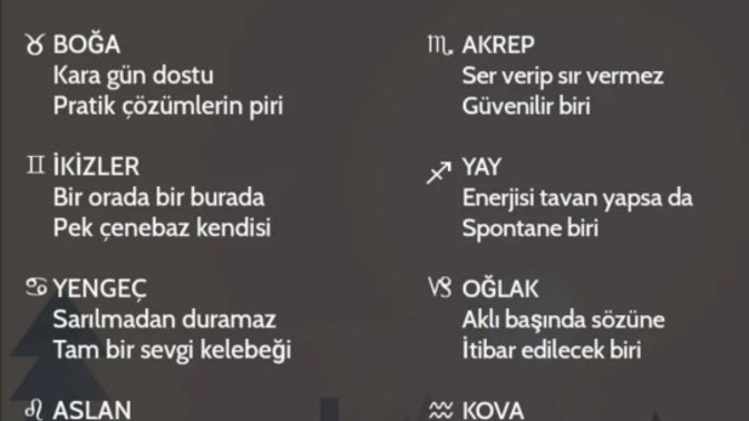 Burcunuz hangisidir?