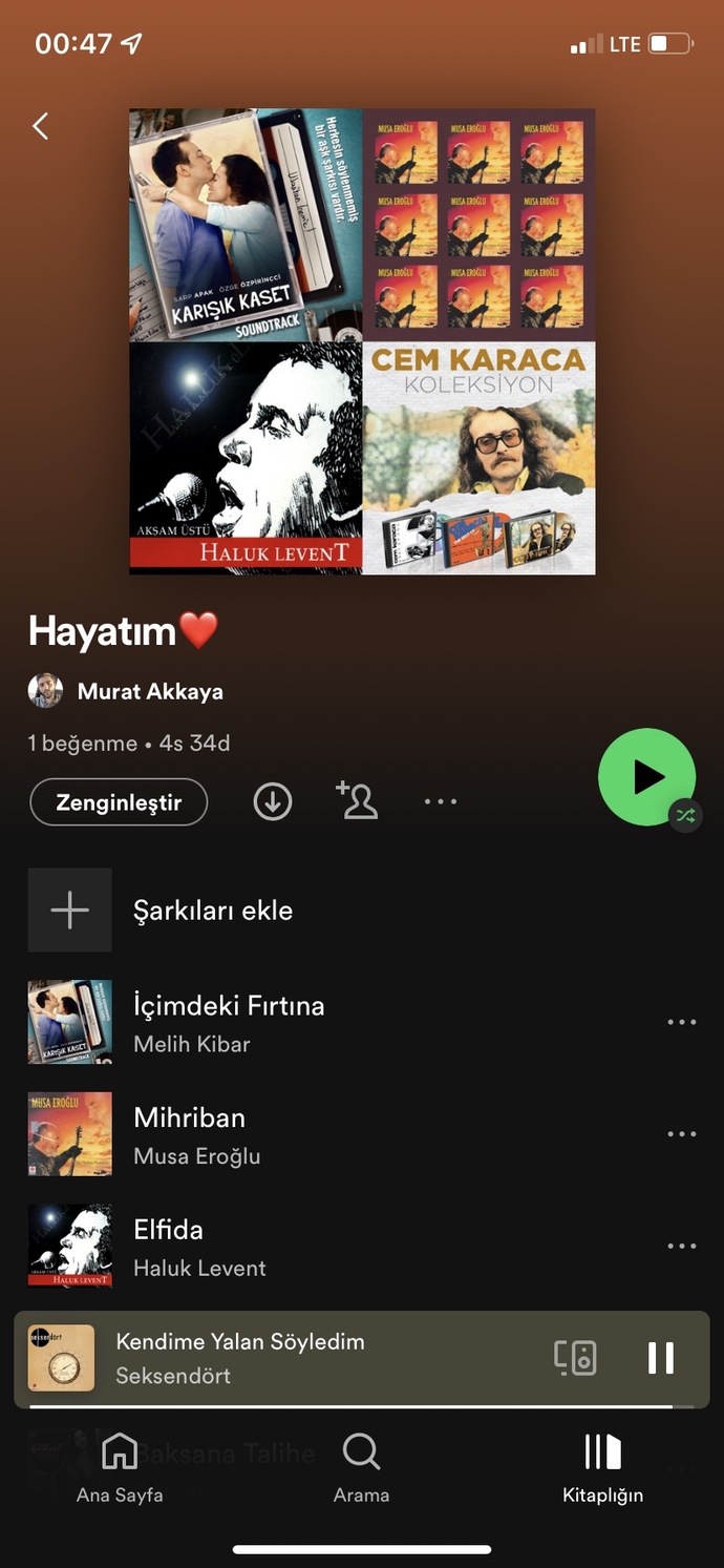 Herkes Spoti̇fy li̇stesi̇ni̇ atabi̇li̇r mi̇?