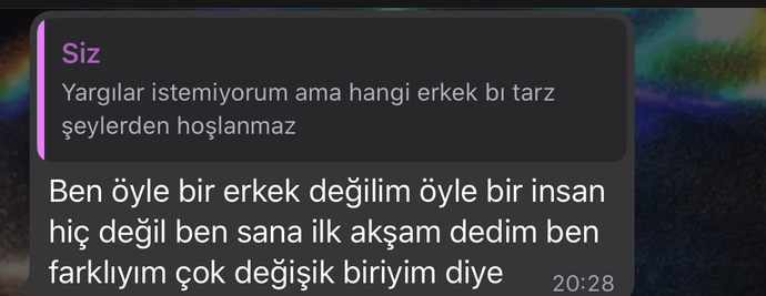 SEVGİLİMLE İLK ÖPÜŞMEDEN SONRA ARAMIZDA GEÇEN DİYALOG SİZCE NİYE BÖYLE DEDİ?