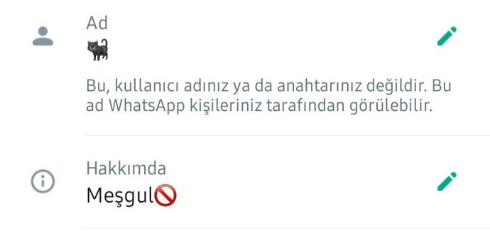 WhatsApp hakkınızda ne yazıyor?