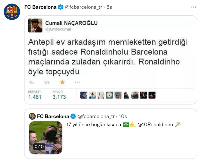FC Barcelona resmî hesabının paylaşımı hakkında ne düşünüyorsunuz?