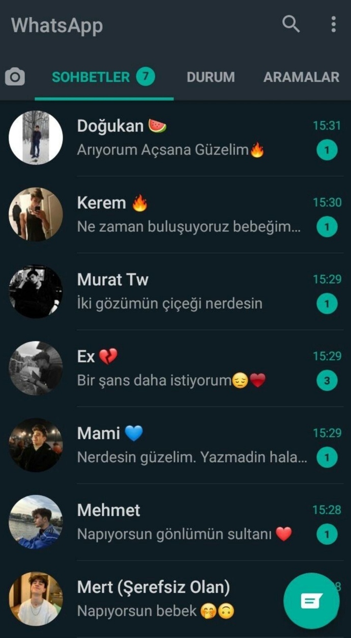 Kaç adet sevgiliye sahipsiniz?
