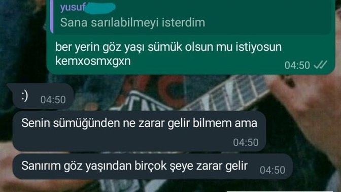 Böyle yazan bi erkek samimi midir?