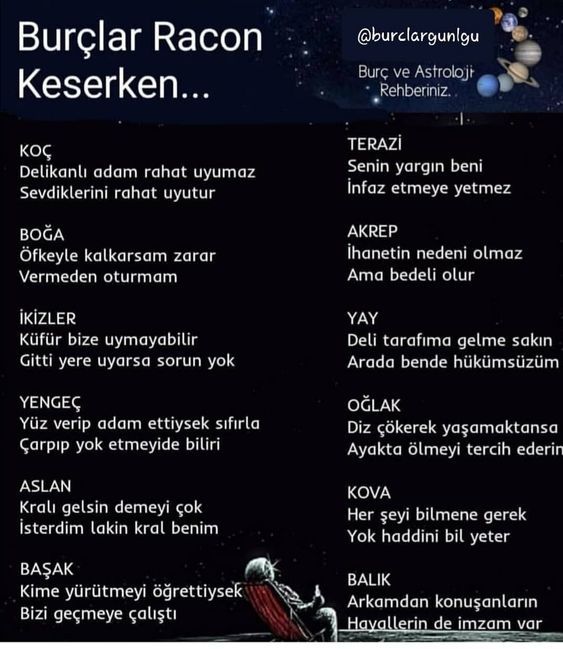 Burçlar nasıl racon keser?