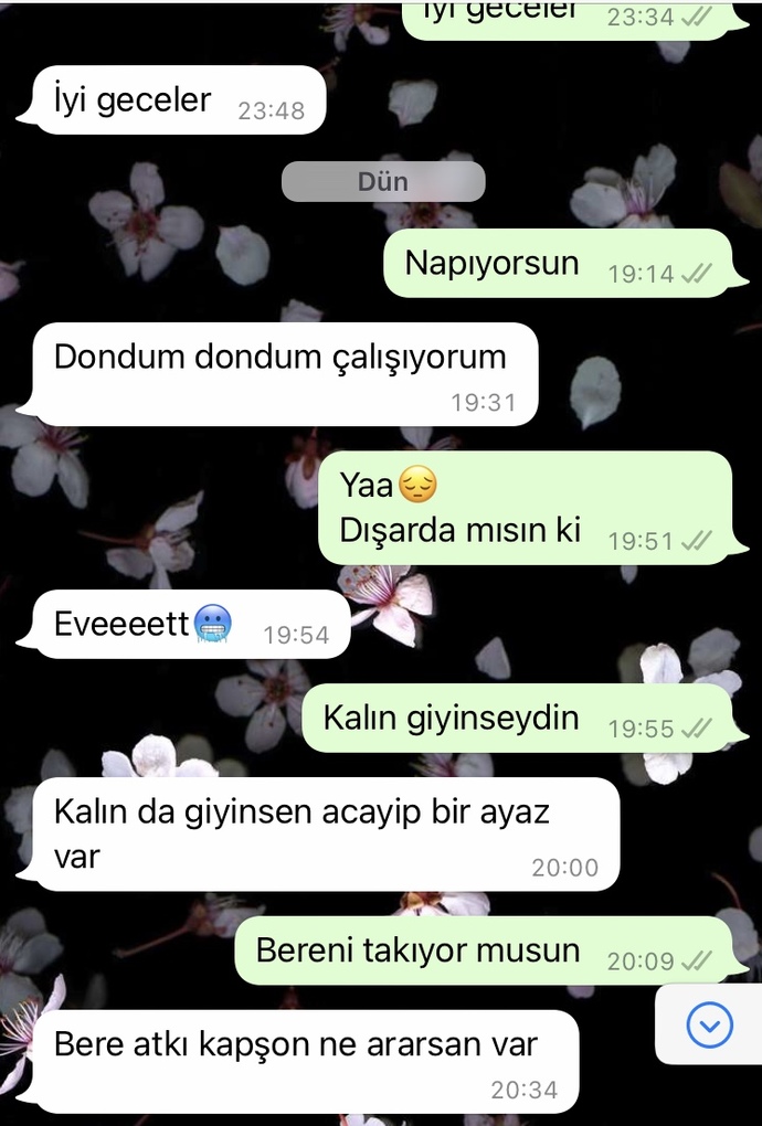 Sohbet burada kaldı nasıl ilerle r?