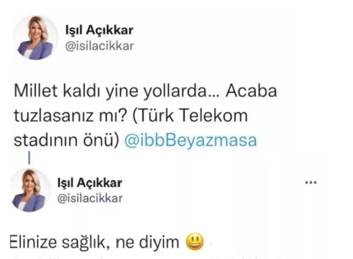 TRT spikeri, Millet yine yollarda kaldı! diye Büyükşehir Belediyesini eleştirdi. Yolda kaldınız mı?