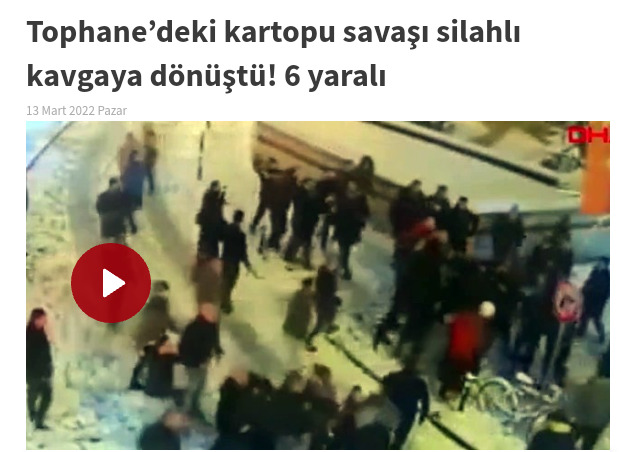 Tophanedeki kartopu savaşı silahlı kavgaya dönüştü! Ne hale geldik böyle?