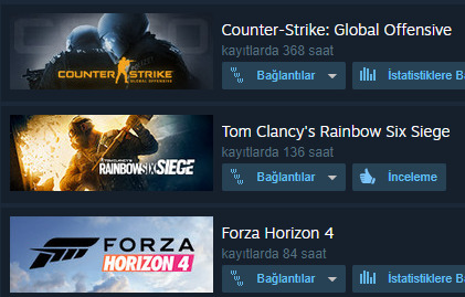 Saatini en çok hangi üç oyunda harcadın?