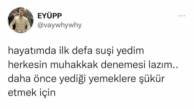 Suşi pişmanlık mıdır?